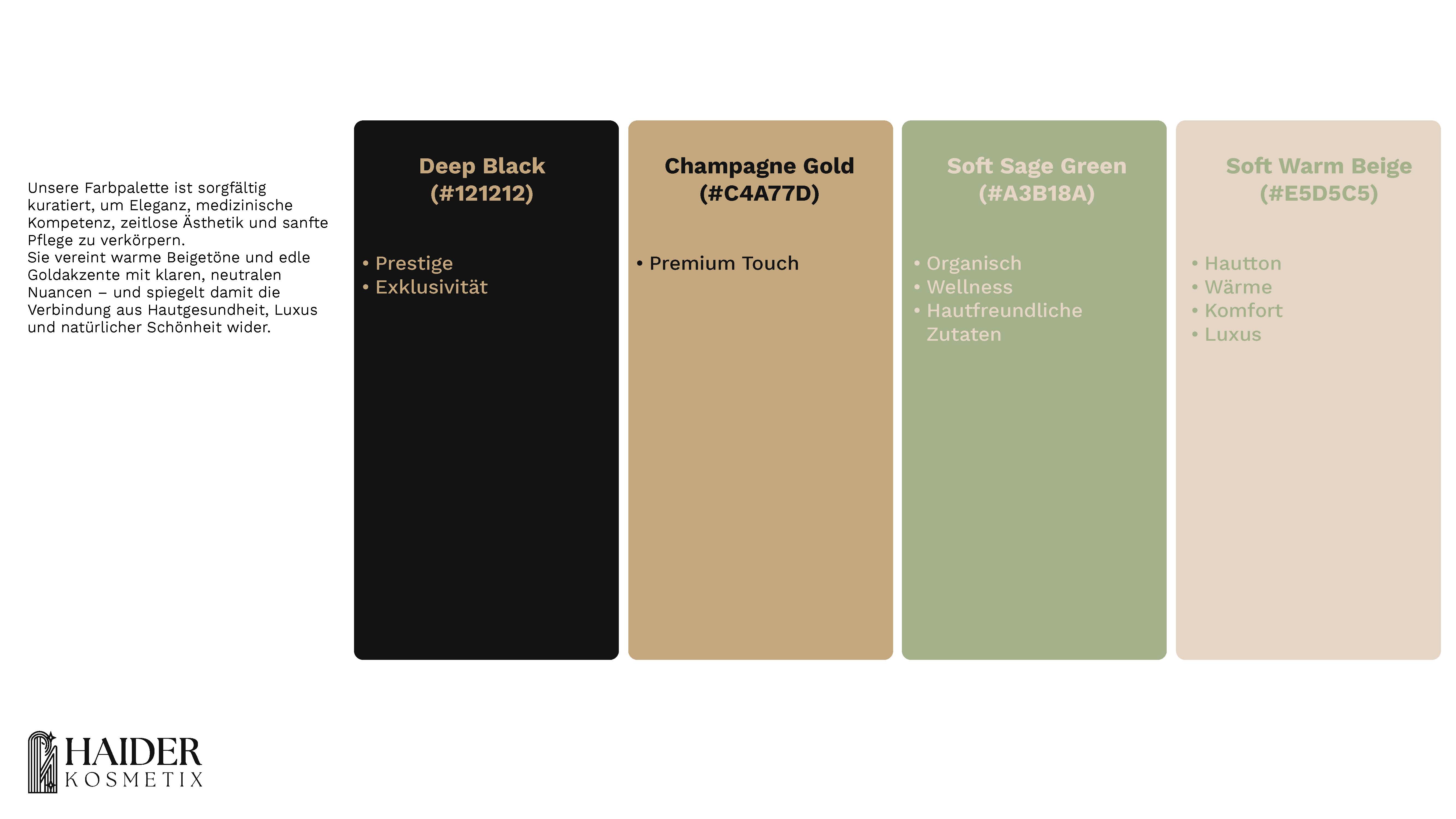 Haider Kosmetix — Farbpalette